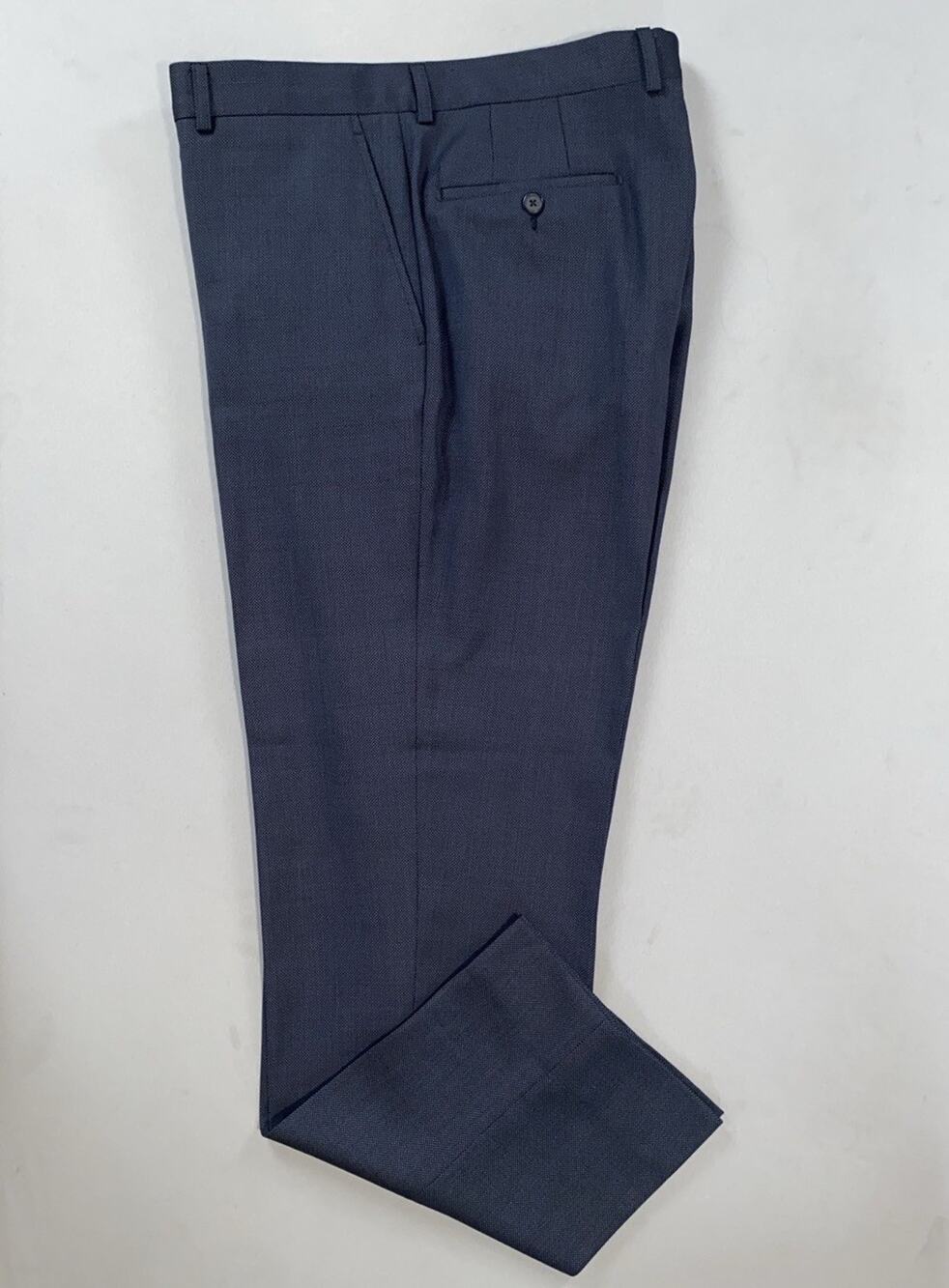 Linea Naturale Luxe Italy Marzotto Flat Front Wool Dress Pants. Birdseye, 35X31.